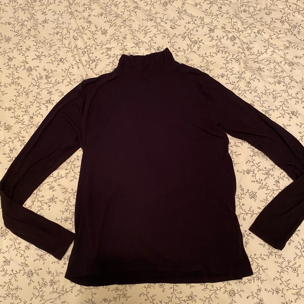 Black Abercrombie mock neck slim shirt NWOT